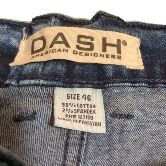 NWT's Men's Size 46 Dash American Designers Jean Shorts With Color Splatter Jort - Picture 2 of 3